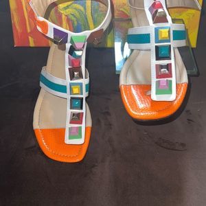 Multi colored sandals